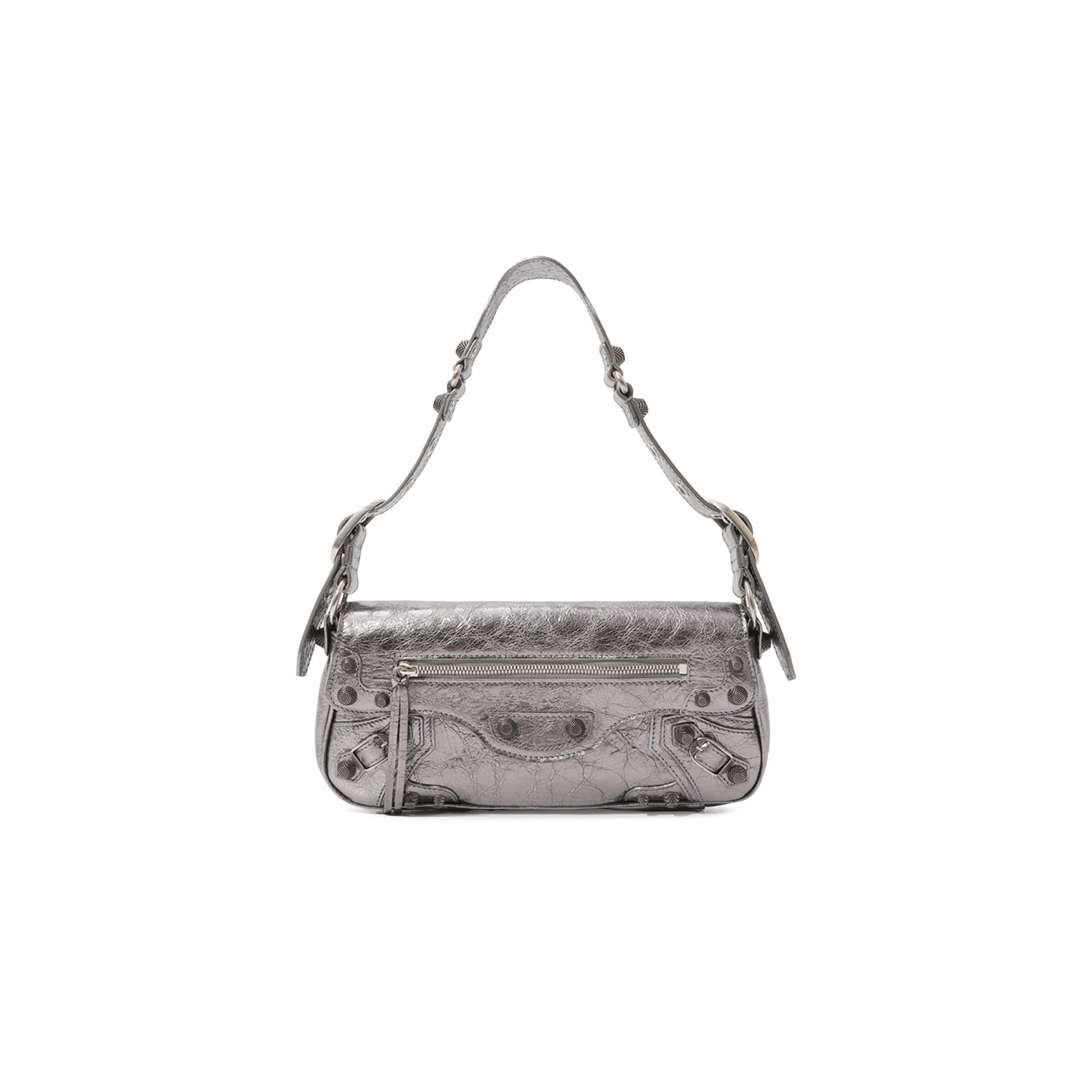 BALENCIAGA WOMEN'S LE CAGOLE IN SMALL SILVER 7716400GT3Y8103 (29.9*13.9*4.5cm)